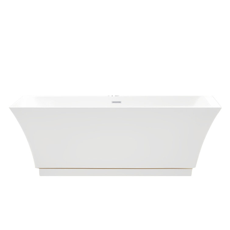 Orion 59'' Pure White Freestanding Acrylic Soaking Bathtub