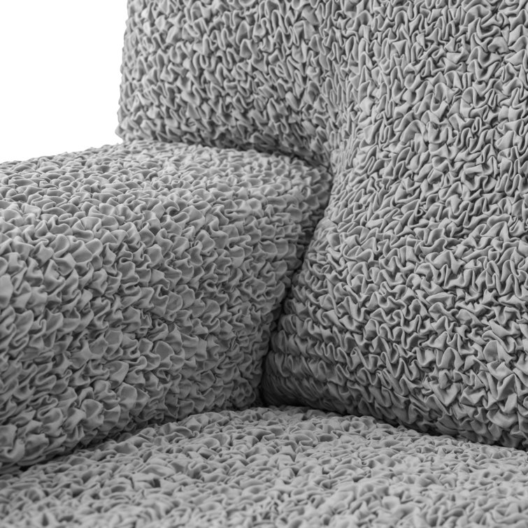 Gray Stretch Fabric Modern Sectional Sofa Cover