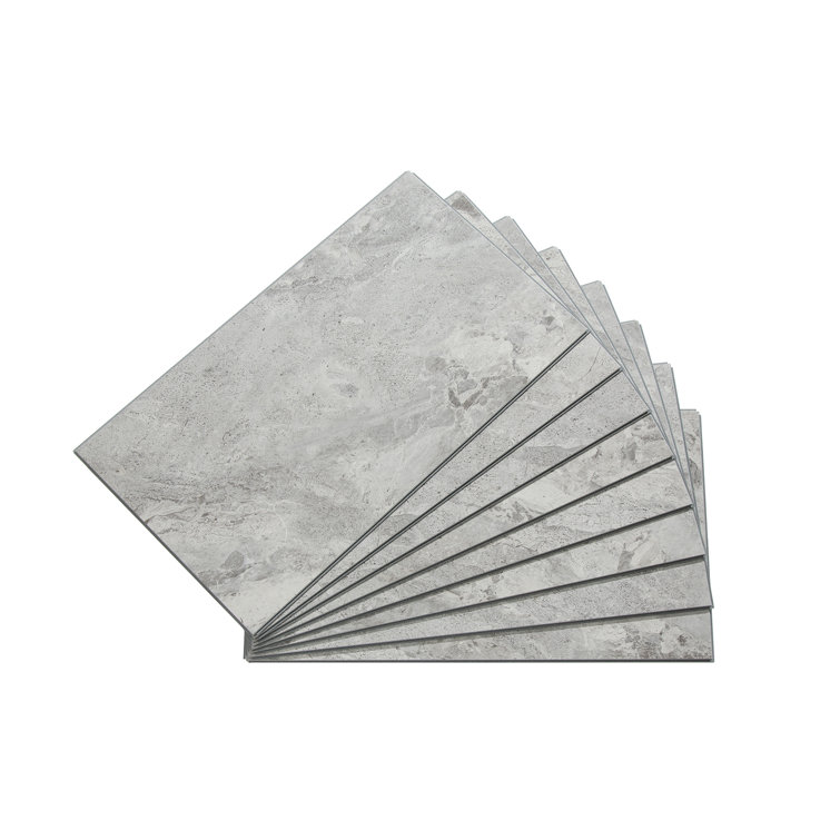 Silver Lake 25.6 in x 14.8 in Interlocking Vinyl Waterproof Wall Tiles
