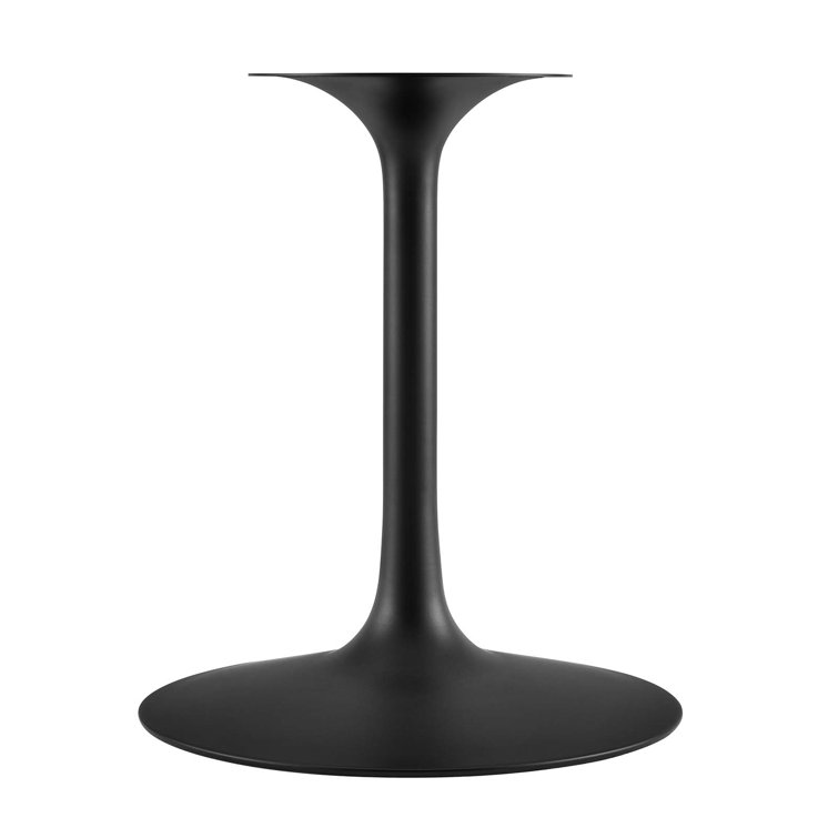 Mid-Century Modern 60" Round Wood & Marble Dining Table