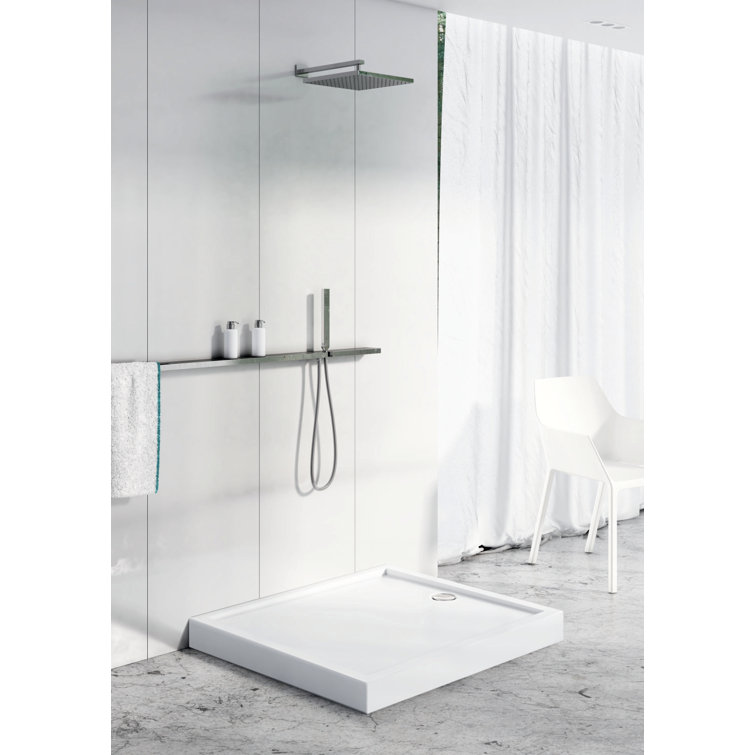 Jamaica White Rectangular Single Shower Base 48" x 32"