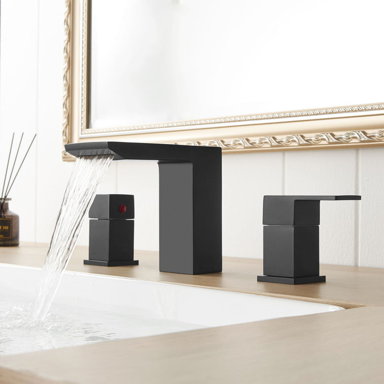 Widespread 2-handle Bathroom Faucet with Drain Assembly