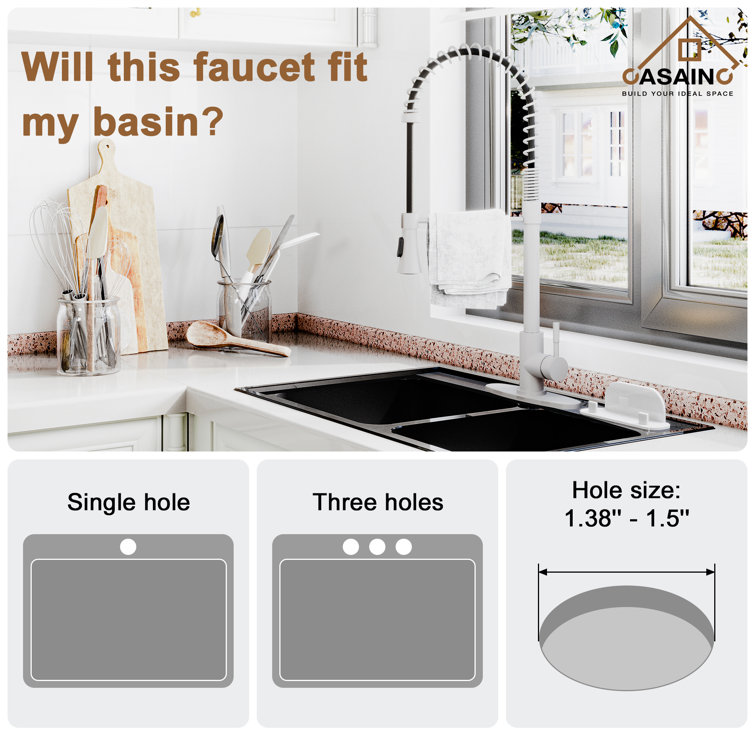 Matte White Single Handle Pull Down Kitchen Faucet
