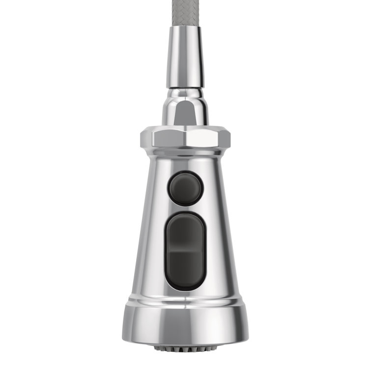 Chrome Deck Mounted Kitchen Faucet with Pull-out Spray