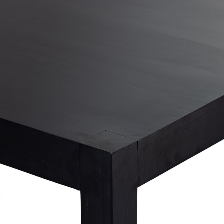 Black Wash Solid Wood Rectangular Dining Table for Eight