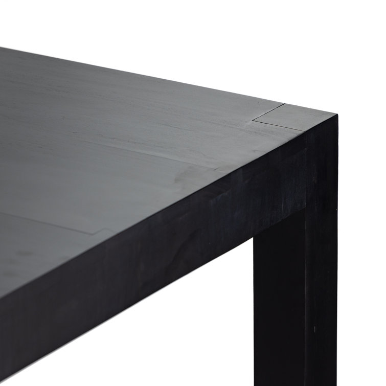 Black Wash Solid Wood Rectangular Dining Table for Eight