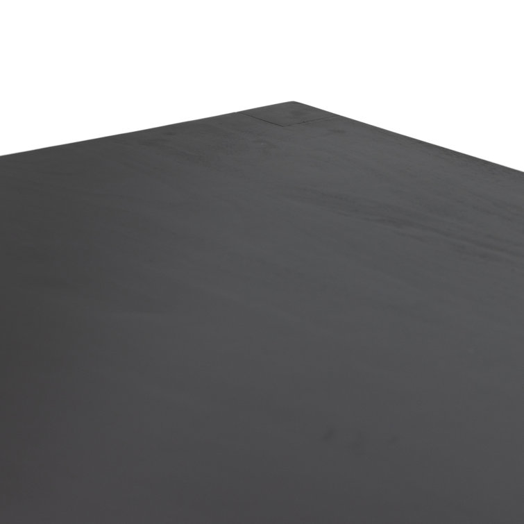 Black Wash Solid Wood Rectangular Dining Table for Eight
