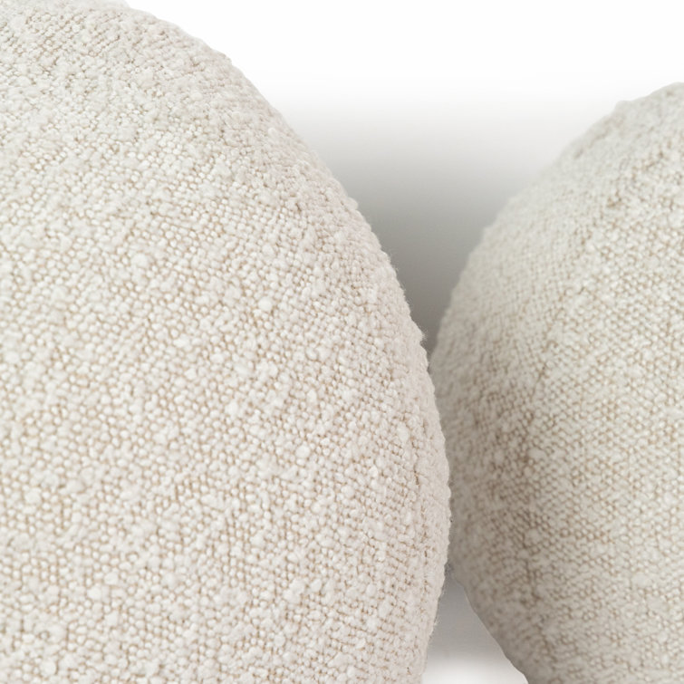 Knoll Natural Round Reversible Throw Pillow Set