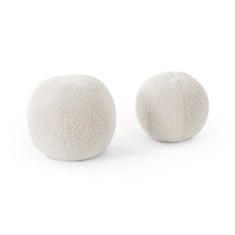 Knoll Natural Round Reversible Throw Pillow Set