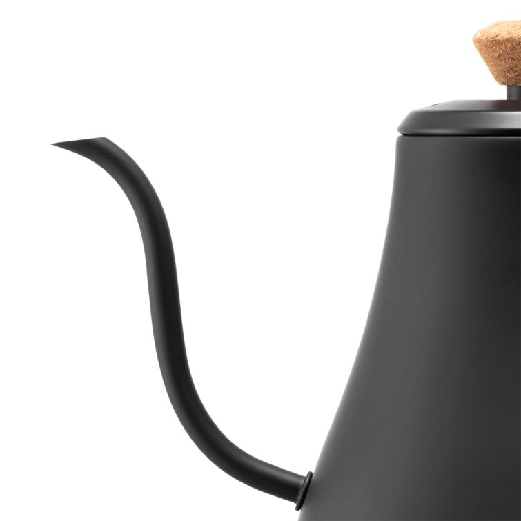 Matte Black Stainless Steel Gooseneck Electric Kettle, 27 Ounce