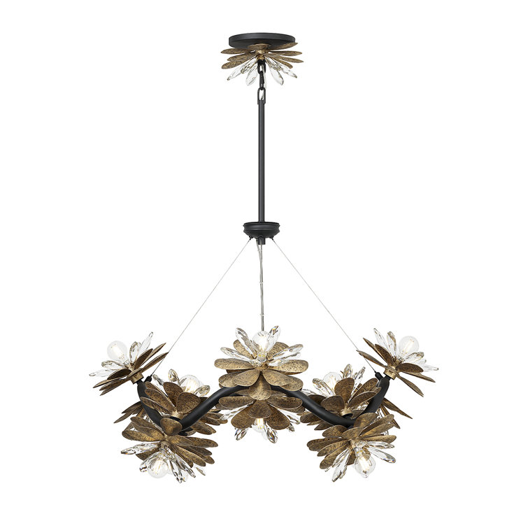 Giselle 16-Light Delphine Crystal and Metal Chandelier