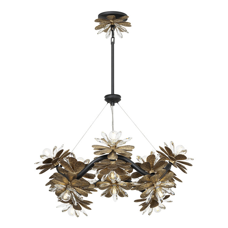 Giselle 16-Light Delphine Crystal and Metal Chandelier