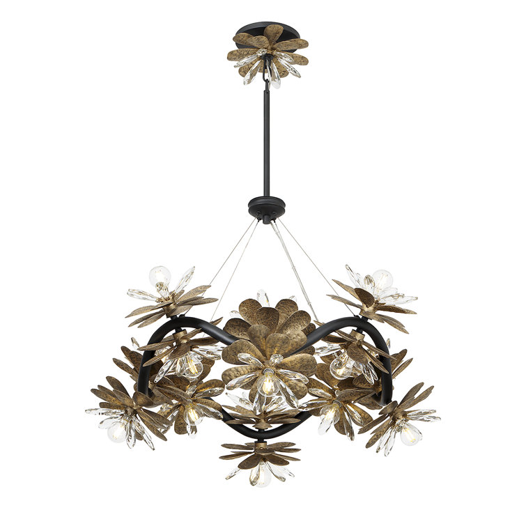Giselle 16-Light Delphine Crystal and Metal Chandelier
