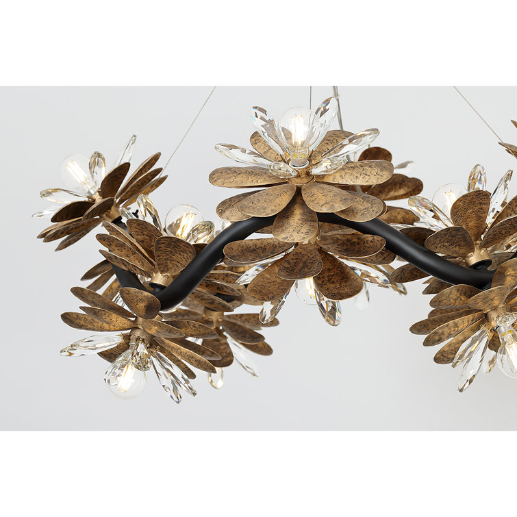 Giselle 16-Light Delphine Crystal and Metal Chandelier