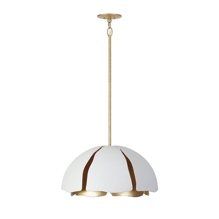 Cavalier Gold and Royal White 5-Light Metal Pendant