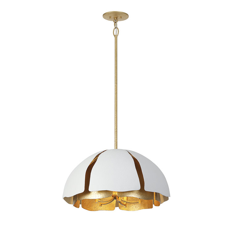 Cavalier Gold and Royal White 5-Light Metal Pendant
