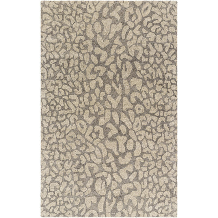 Gray Wool Hand-Tufted 9' x 12' Rectangular Area Rug