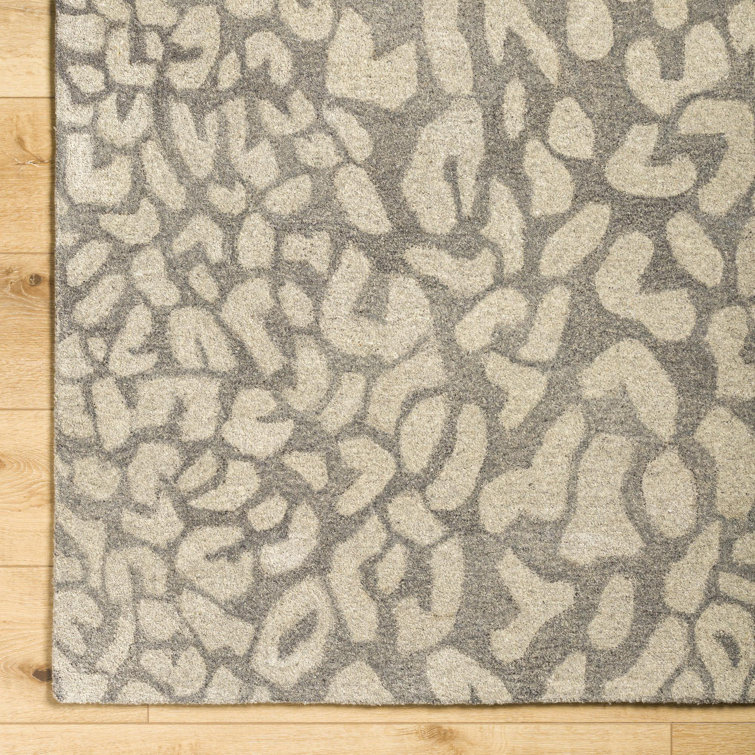 Gray Wool Hand-Tufted 9' x 12' Rectangular Area Rug