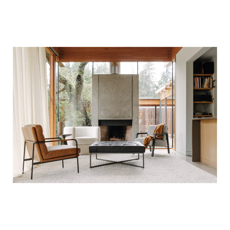 Modern Round Metal Accent Table in Black/Gray Finish