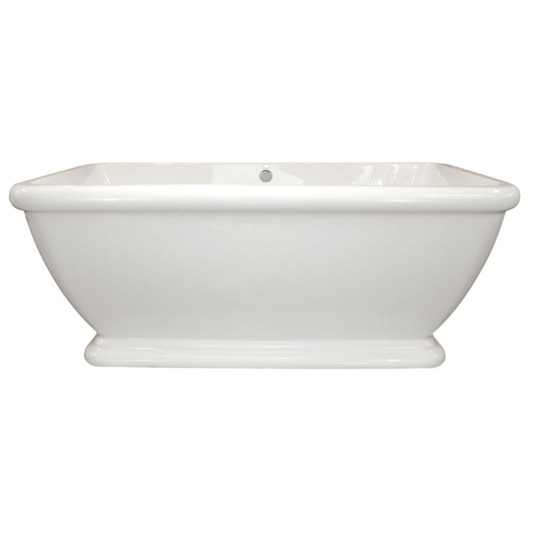 Rockwell 70'' Glossy White Freestanding Acrylic Bathtub