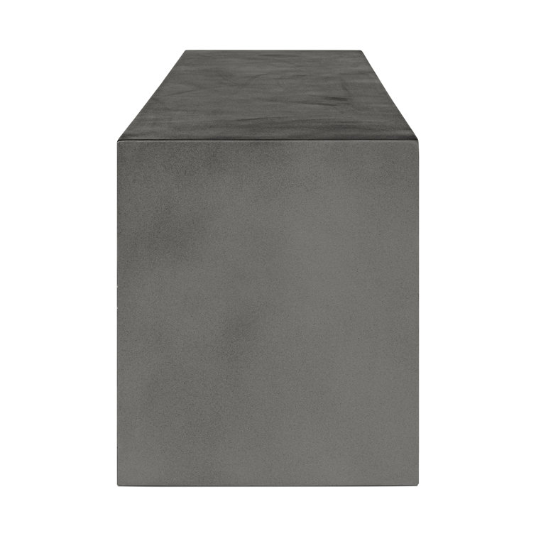 Brinlie Modern 55'' Grey Fiber-Reinforced Cement Outdoor Bench
