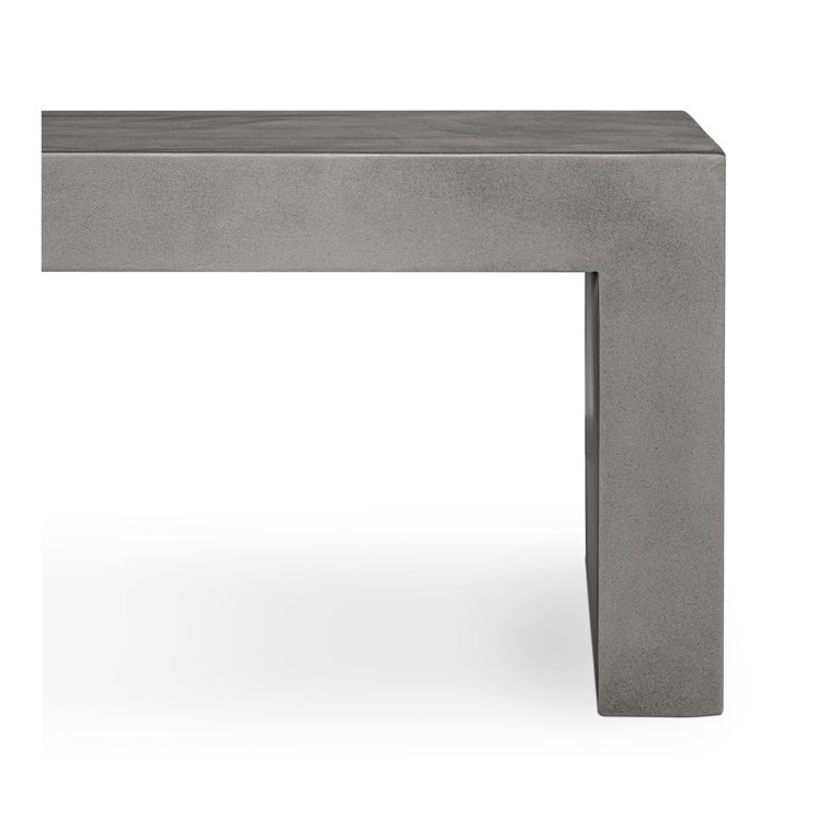 Brinlie Modern 55'' Grey Fiber-Reinforced Cement Outdoor Bench