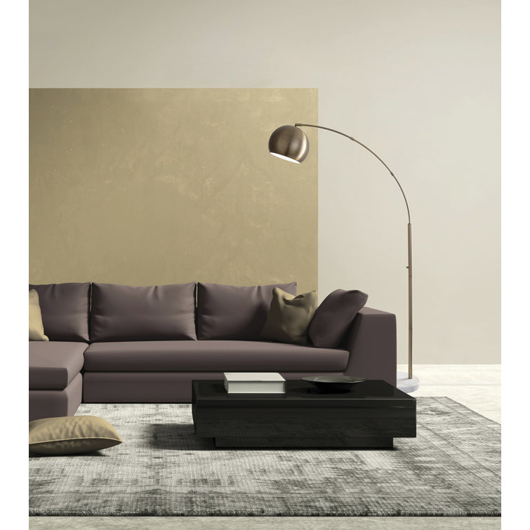 Georgia 78'' Adjustable Antique Brass Arc Floor Lamp