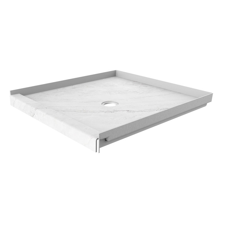 Oyster 36'' Square Single Threshold Alcove Shower Base