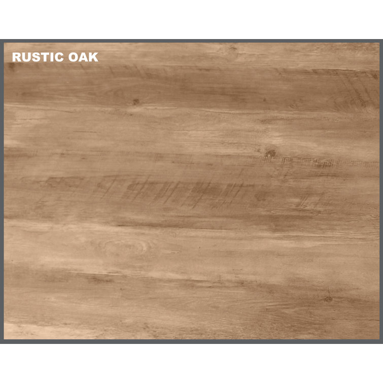 Rustic Oak 5-Shelf Bookcase with Black Metal Brackets
