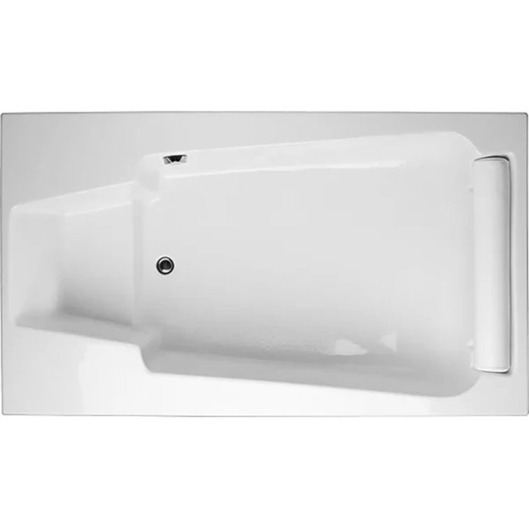 White Acrylic 74'' x 42'' Drop-In Soaking Bathtub