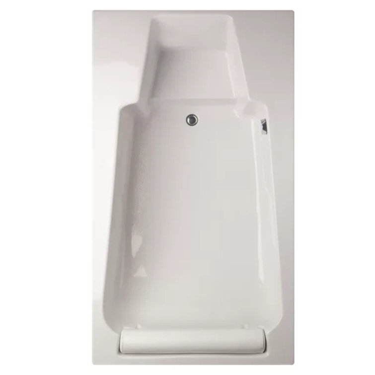 White Acrylic 74'' x 42'' Drop-In Soaking Bathtub