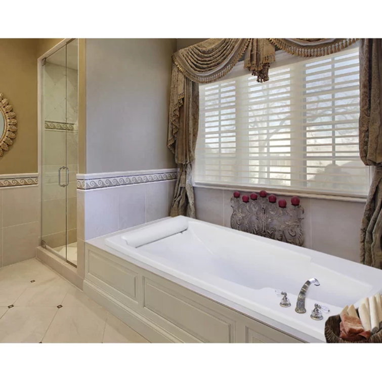 White Acrylic 74'' x 42'' Drop-In Soaking Bathtub