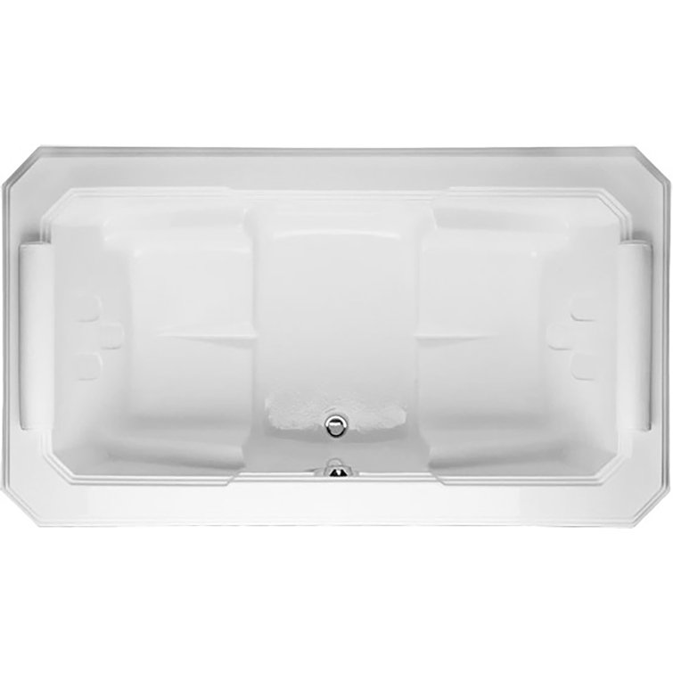 Mystique 78'' x 44'' White Acrylic Drop-In Air Bathtub