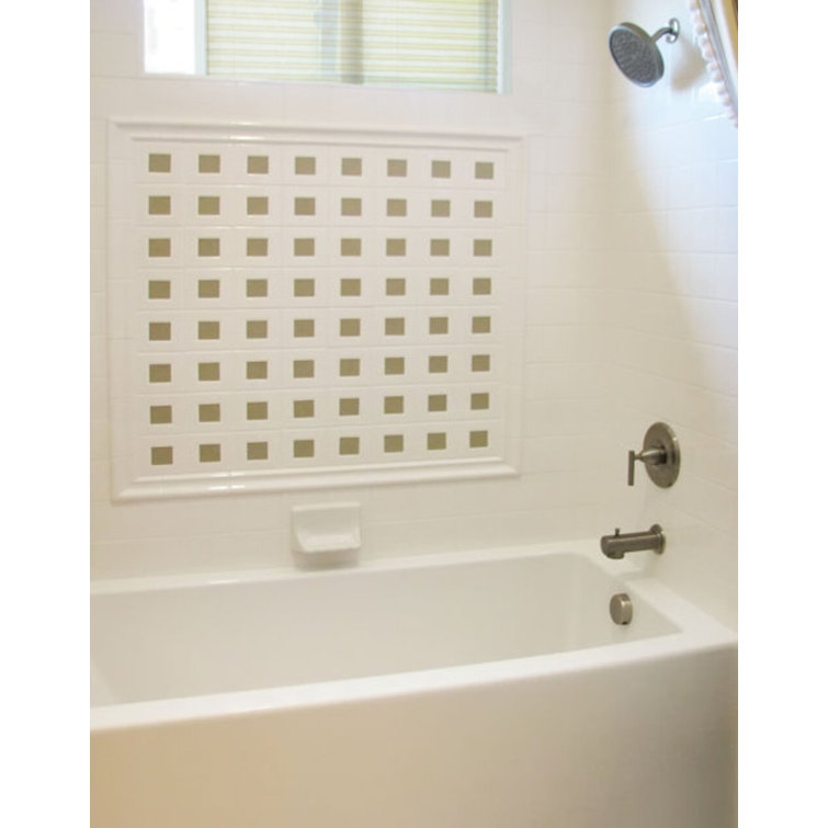 Sydney 60'' White Acrylic Alcove Whirlpool Bathtub with Jets