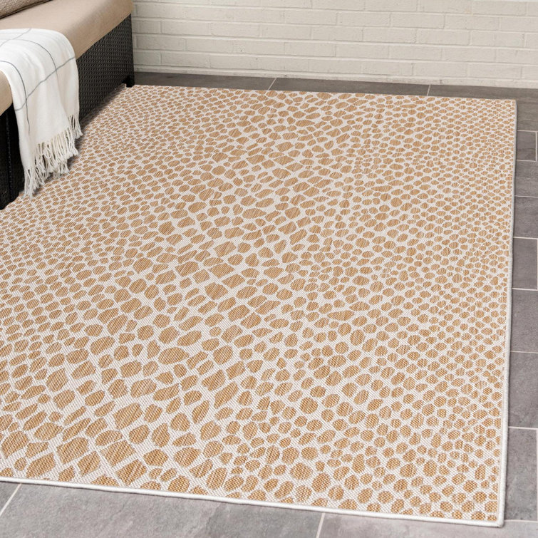 Cape Town Dark Beige Synthetic Outdoor Area Rug 4' x 6'