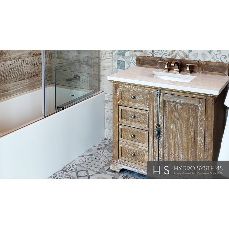Sydney 72'' White Acrylic Alcove Whirlpool Bathtub with Jets