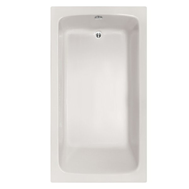 Modern White Acrylic Drop-In Bathtub with Jets