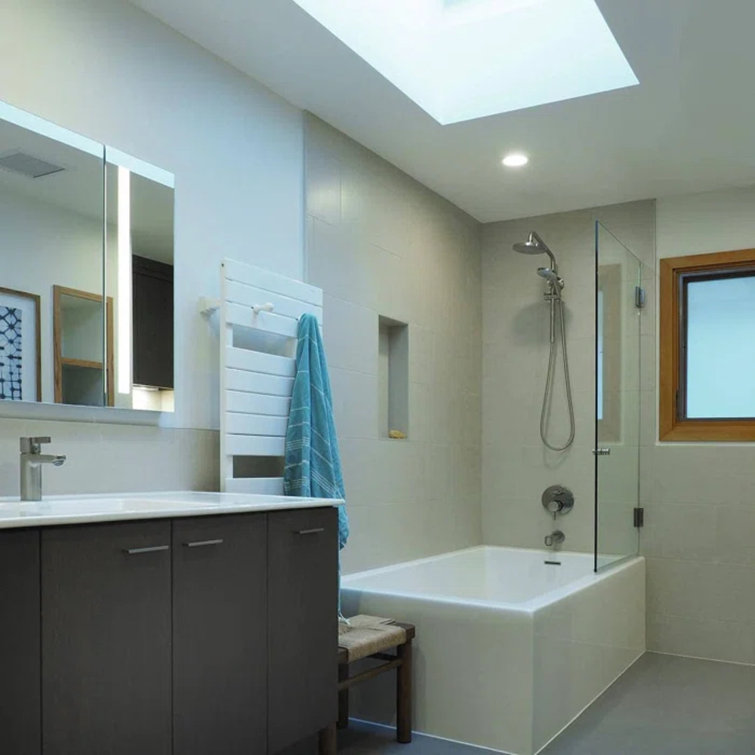 Lacey 66'' x 36'' White Acrylic Drop-In Soaking Bathtub
