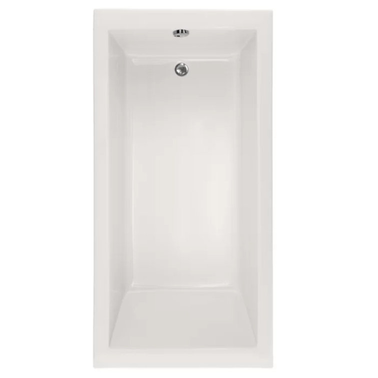 Lacey 66'' x 36'' White Acrylic Drop-In Soaking Bathtub
