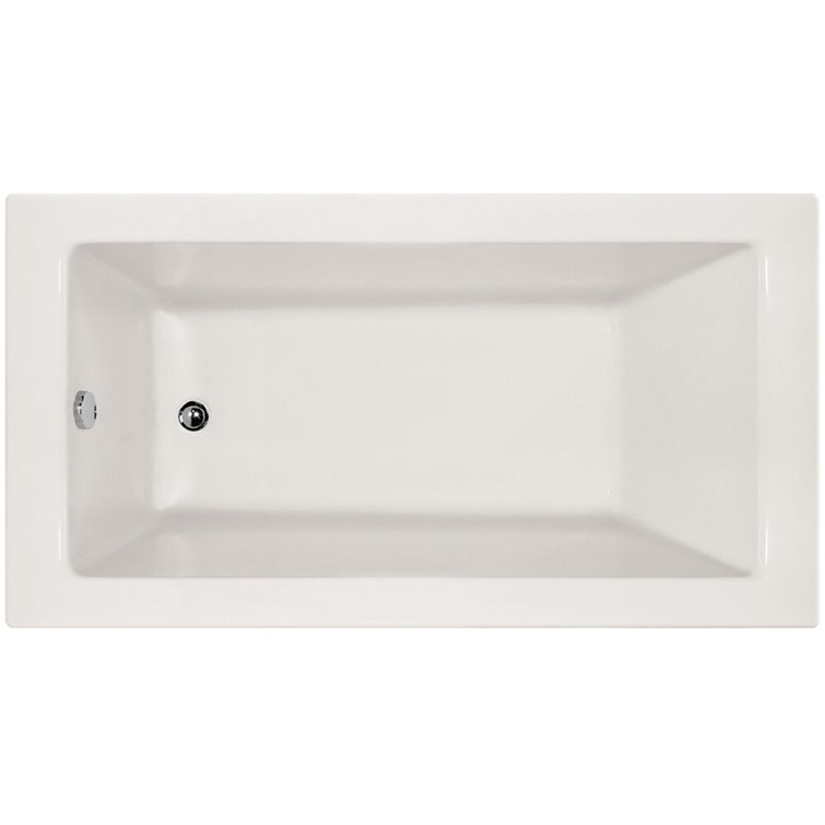 Sydney 60'' White Acrylic Rectangular Alcove Bathtub