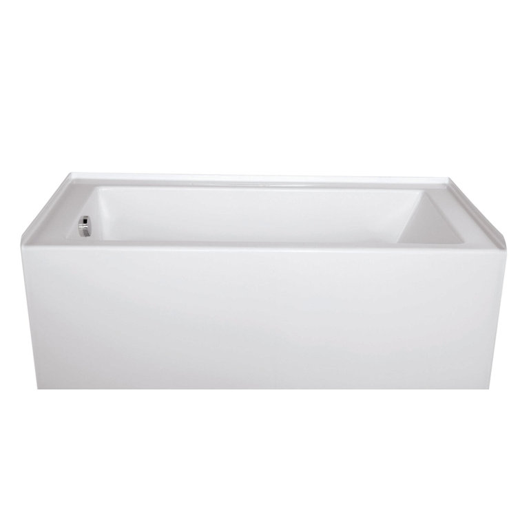 Sydney 60'' White Acrylic Rectangular Alcove Bathtub