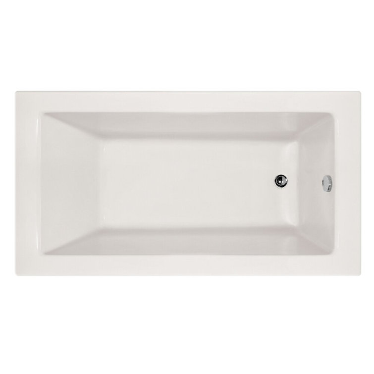 Sydney 60'' White Acrylic Alcove Soaking Bathtub
