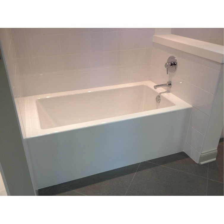 Sydney 60'' White Acrylic Alcove Soaking Bathtub