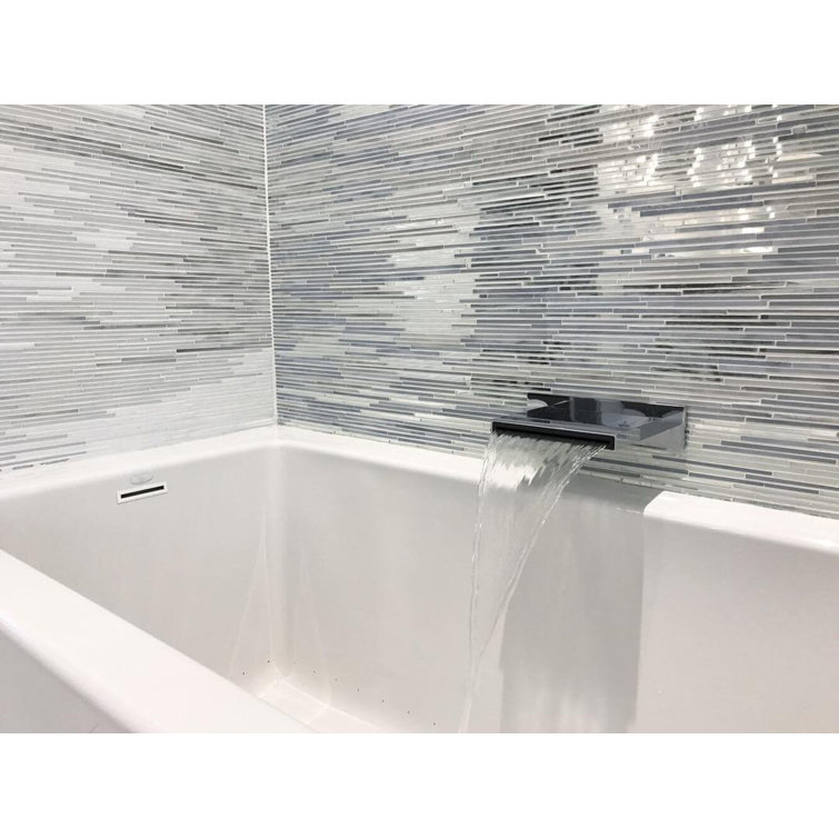 Sydney 60'' White Acrylic Alcove Soaking Bathtub