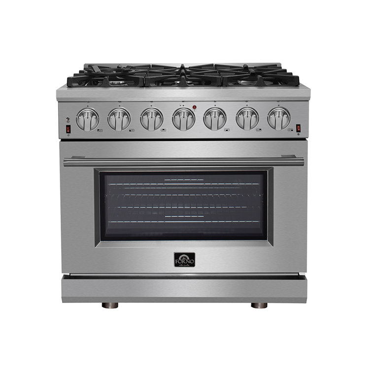 Massimo 36-inch Stainless Steel Gas Range with Griddle
