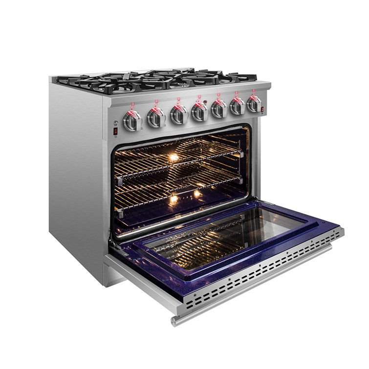 Massimo 36-inch Stainless Steel Gas Range with Griddle
