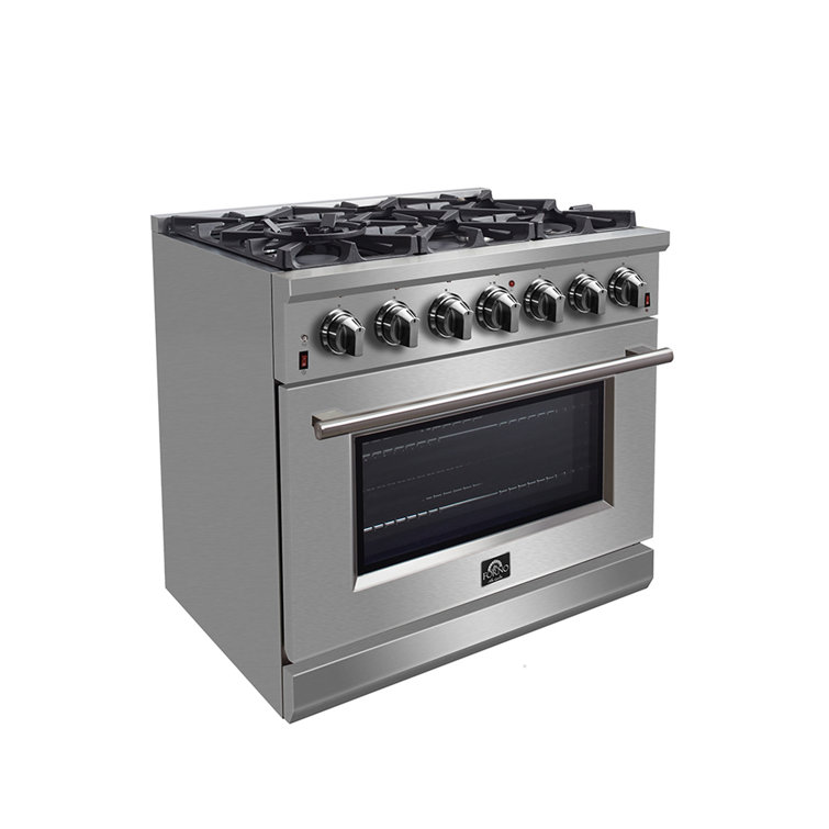 Massimo 36-inch Stainless Steel Gas Range with Griddle