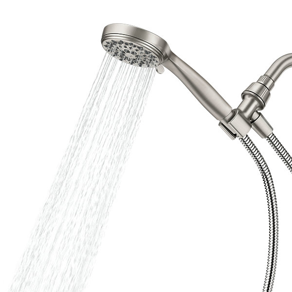 Spot Resist Brushed Nickel 5-Setting Handheld Showerhead