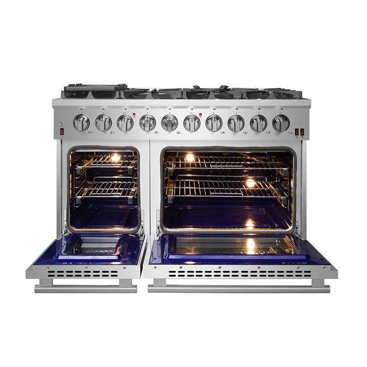 Massimo 48-inch Stainless Steel Freestanding Gas Range with Griddle