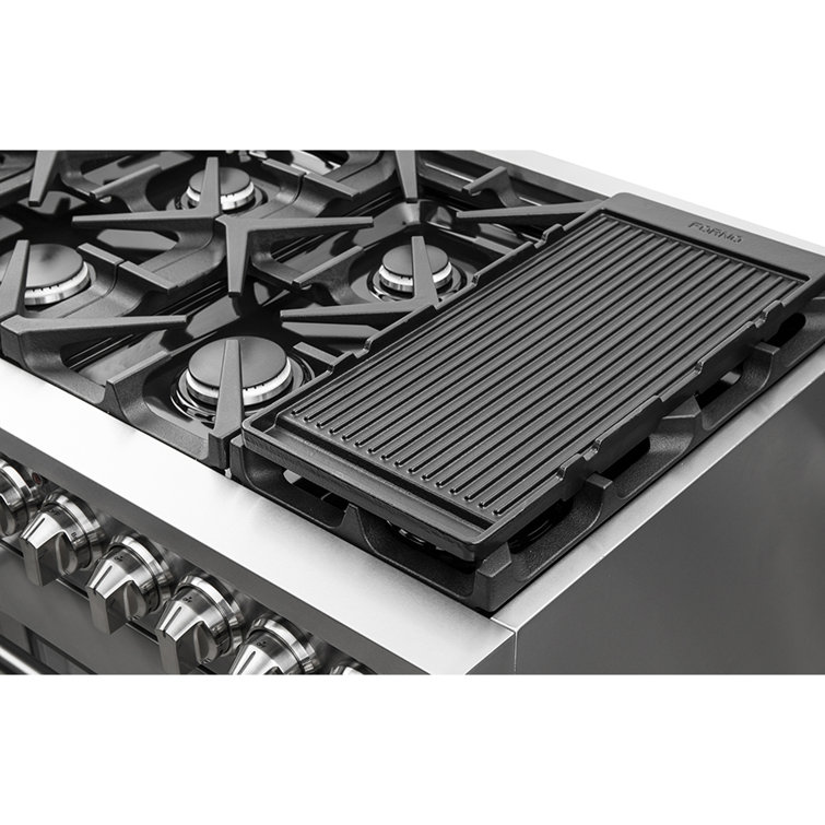 Massimo 48-inch Stainless Steel Freestanding Gas Range with Griddle